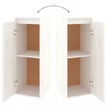 fehér tömör fenyőfa faliszekrény 30 x 30 x 80 cm