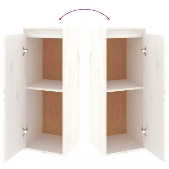 fehér tömör fenyőfa faliszekrény 30 x 30 x 80 cm