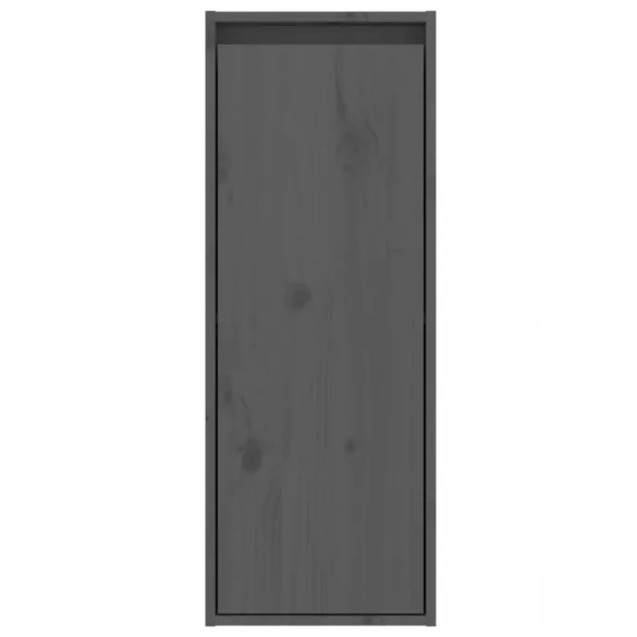 szürke tömör fenyőfa faliszekrény 30 x 30 x 80 cm