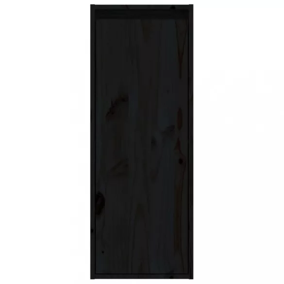 2 darab fekete tömör fenyőfa faliszekrény 30 x 30 x 80 cm