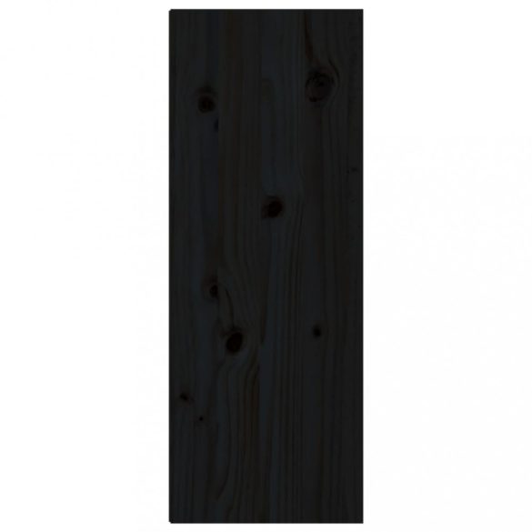 2 darab fekete tömör fenyőfa faliszekrény 30 x 30 x 80 cm