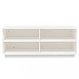 fehér tömör fenyőfa cipőszekrény 110 x 34 x 45 cm