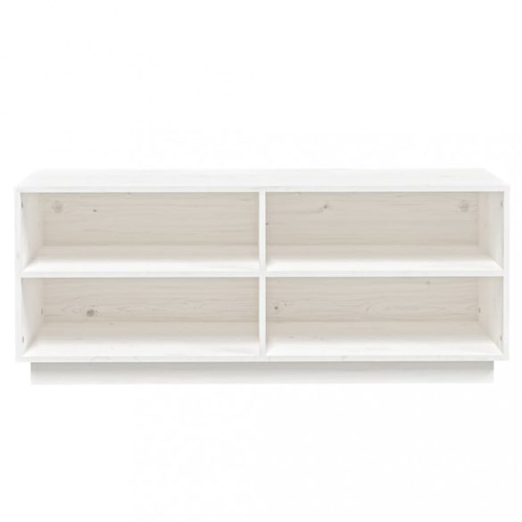 fehér tömör fenyőfa cipőszekrény 110 x 34 x 45 cm