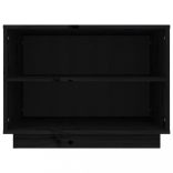 fekete tömör fenyőfa cipősszekrény 60 x 34 x 45 cm