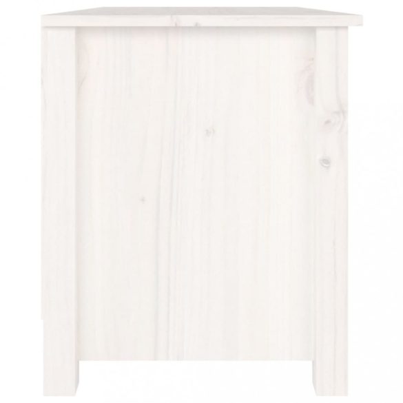 fehér tömör fenyőfa cipőtároló pad 70x38x45,5 cm