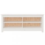 fehér tömör fenyőfa cipőtároló pad 110 x 38 x 45,5 cm