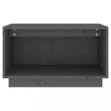 szürke tömör fenyőfa TV-szekrény 60x35x35 cm