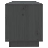 szürke tömör fenyőfa TV-szekrény 74x34x40 cm