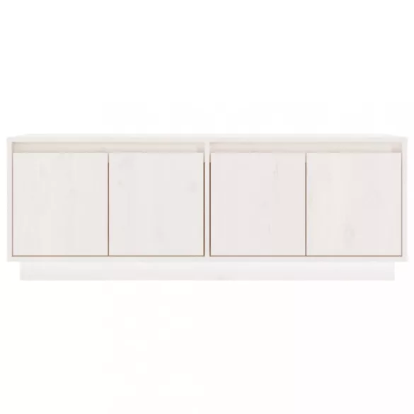 fehér tömör fenyőfa TV-szekrény 110x34x40 cm