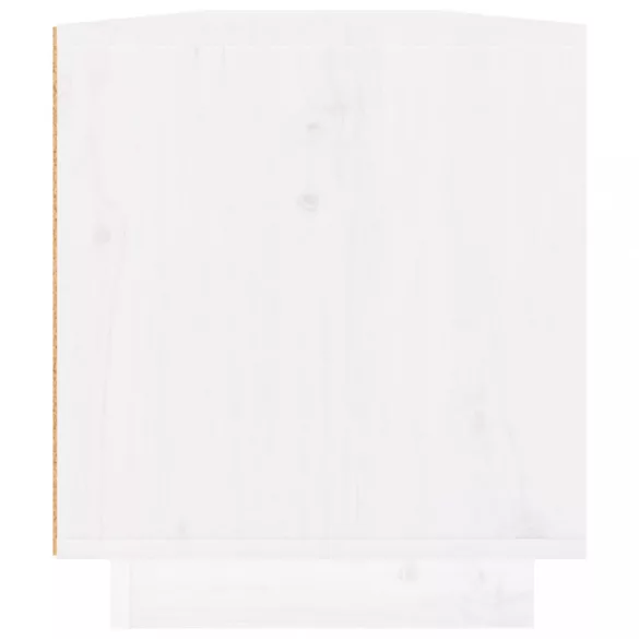 fehér tömör fenyőfa TV-szekrény 110x34x40 cm