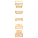 tömörfa könyvesszekrény/szobaelválasztó 80x35x160 cm