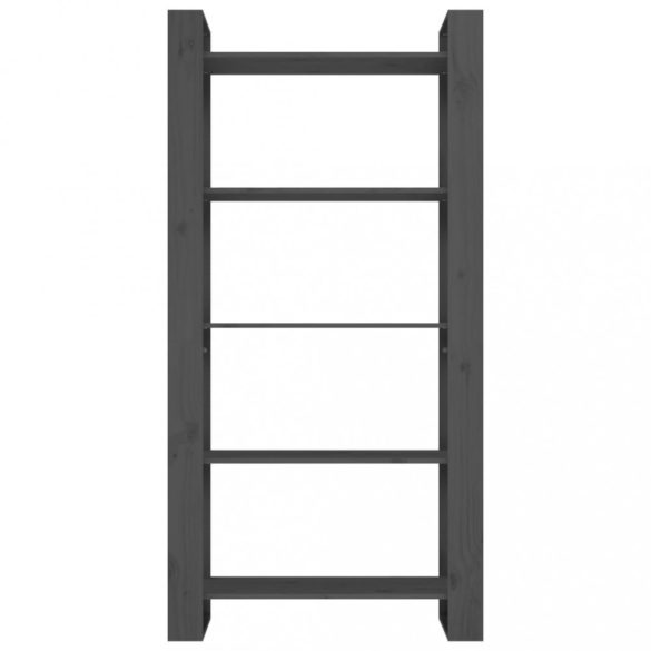 szürke tömör fa könyvszekrény/térelválasztó 80 x 35 x 160 cm