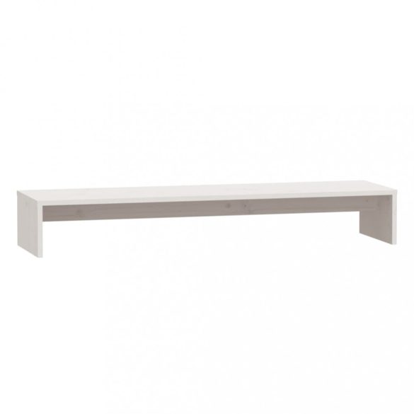 fehér tömör fenyőfa monitorállvány 100 x 27 x 15 cm