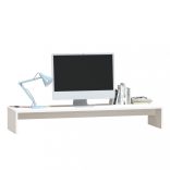 fehér tömör fenyőfa monitorállvány 100 x 27 x 15 cm