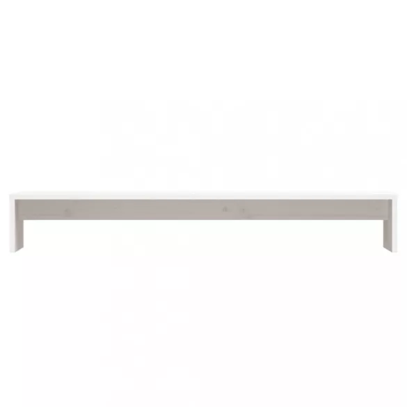 fehér tömör fenyőfa monitorállvány 100 x 27 x 15 cm