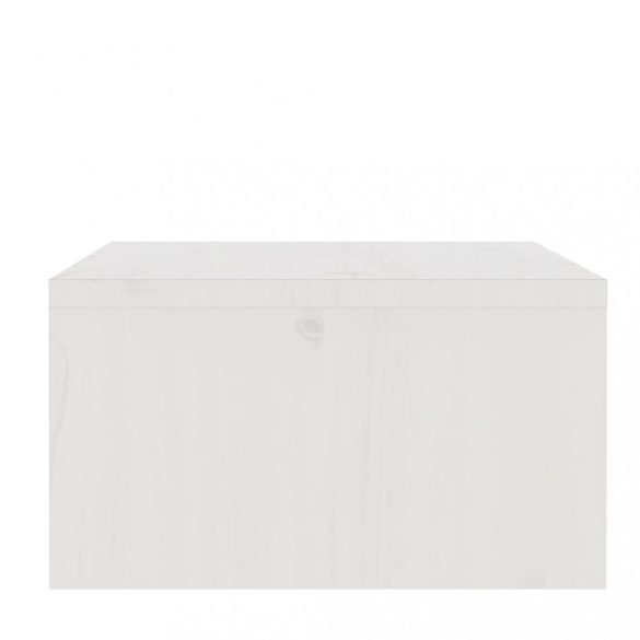 fehér tömör fenyőfa monitorállvány 100 x 27 x 15 cm