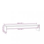 fehér tömör fenyőfa monitorállvány 100 x 27 x 15 cm