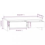 fehér tömör fenyőfa monitorállvány 50x27x15 cm