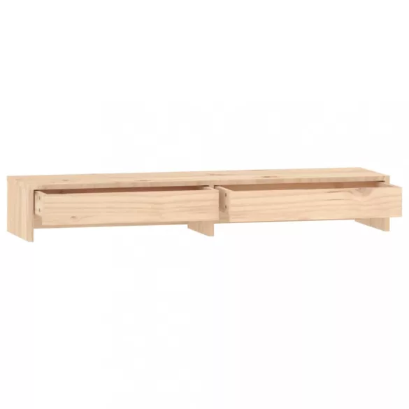 tömör fenyőfa monitorállvány 100x27x15 cm