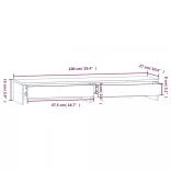 tömör fenyőfa monitorállvány 100x27x15 cm