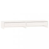 fehér tömör fenyőfa monitorállvány 100x27x15 cm