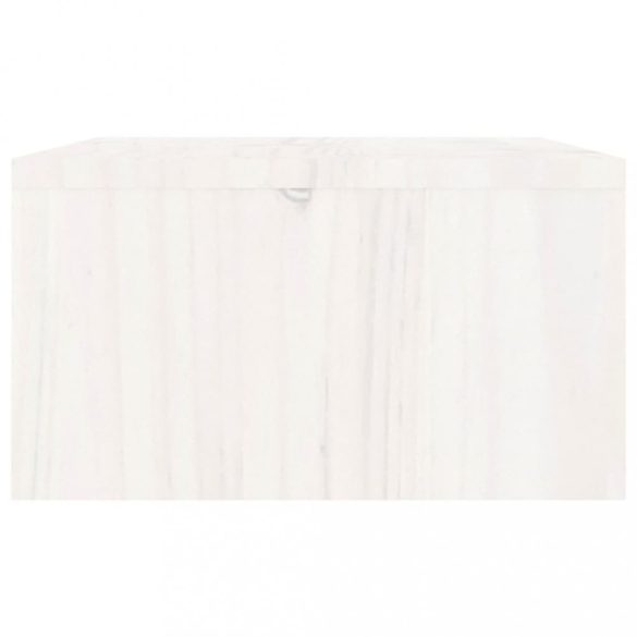 fehér tömör fenyőfa monitorállvány 100x27x15 cm