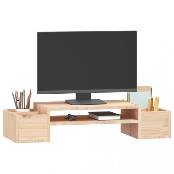 tömör fenyőfa monitorállvány 70x27,5x15 cm