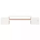 fehér tömör fenyőfa monitorállvány 70x27,5x15 cm