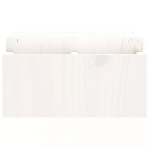 fehér tömör fenyőfa monitorállvány 70x27,5x15 cm