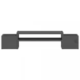 szürke tömör fenyőfa monitorállvány 70x27,5x15 cm