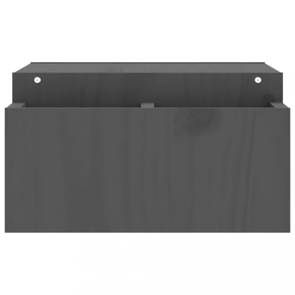 szürke tömör fenyőfa monitorállvány 70x27,5x15 cm