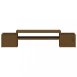 mézbarna tömör fenyőfa monitorállvány 70 x 27,5 x 15 cm