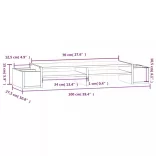 tömör fenyőfa monitorállvány 100 x 27,5 x 15 cm
