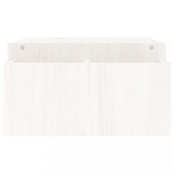 fehér tömör fenyőfa monitorállvány 100x27,5x15 cm
