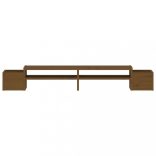 mézbarna tömör fenyőfa monitorállvány 100x27,5x15 cm