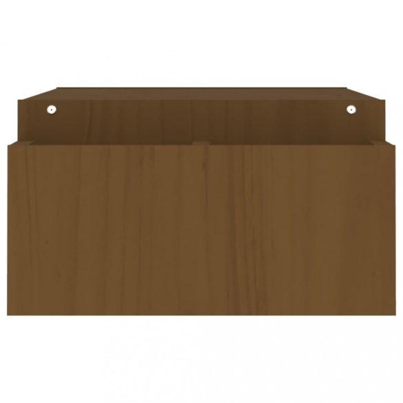 mézbarna tömör fenyőfa monitorállvány 100x27,5x15 cm