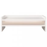 fehér tömör fenyőfa monitorállvány 50x24x16 cm