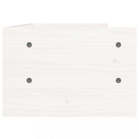 fehér tömör fenyőfa monitorállvány 50x24x16 cm