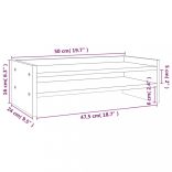 fehér tömör fenyőfa monitorállvány 50x24x16 cm