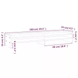 mézbarna tömör fenyőfa monitorállvány 100x24x16 cm