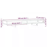 mézbarna tömör fenyőfa monitorállvány 100x27x14 cm