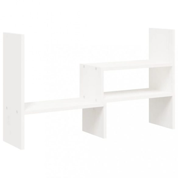 fehér tömör fenyőfa monitorállvány (39-72) x 17 x 43 cm