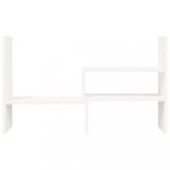 fehér tömör fenyőfa monitorállvány (39-72) x 17 x 43 cm