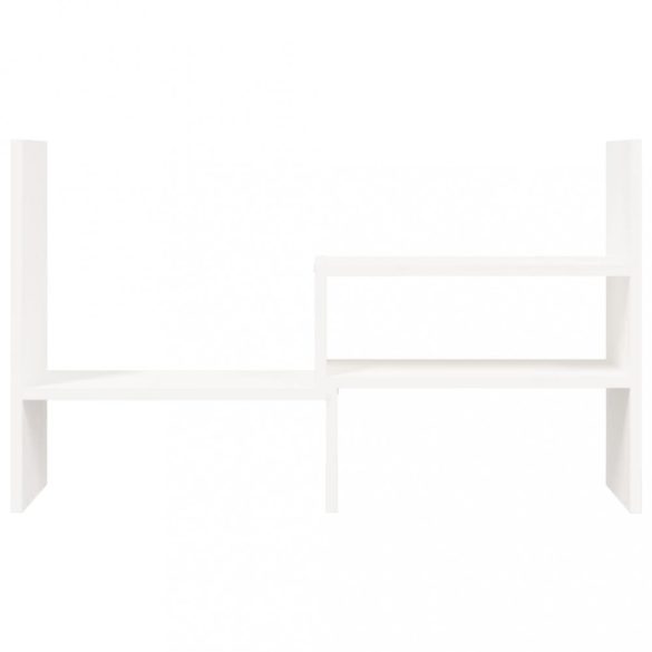 fehér tömör fenyőfa monitorállvány (39-72) x 17 x 43 cm