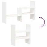 fehér tömör fenyőfa monitorállvány (39-72) x 17 x 43 cm