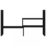 fekete tömör fenyőfa monitorállvány (39-72) x 17 x 43 cm