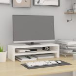 fehér tömör fenyőfa monitorállvány (52-101) x 22 x 14 cm