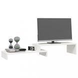 fehér tömör fenyőfa monitorállvány (52-101) x 22 x 14 cm