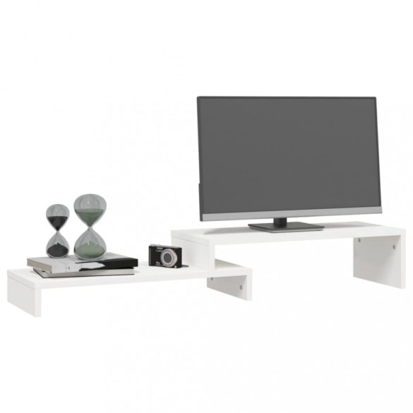 fehér tömör fenyőfa monitorállvány (52-101) x 22 x 14 cm