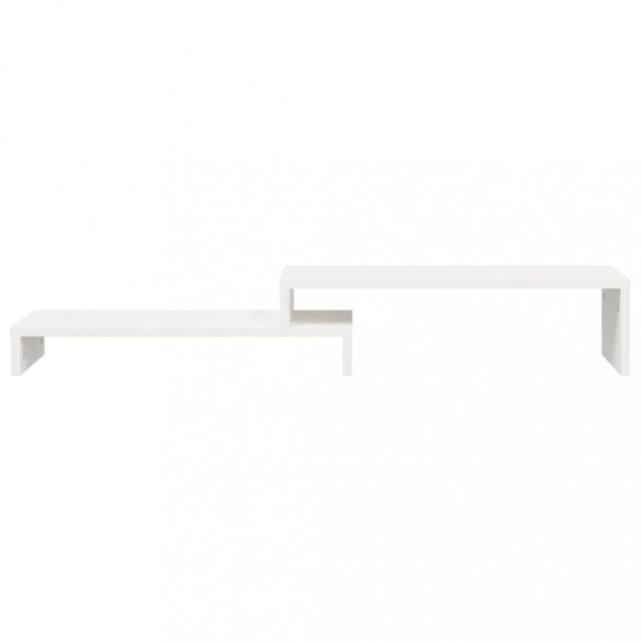 fehér tömör fenyőfa monitorállvány (52-101) x 22 x 14 cm